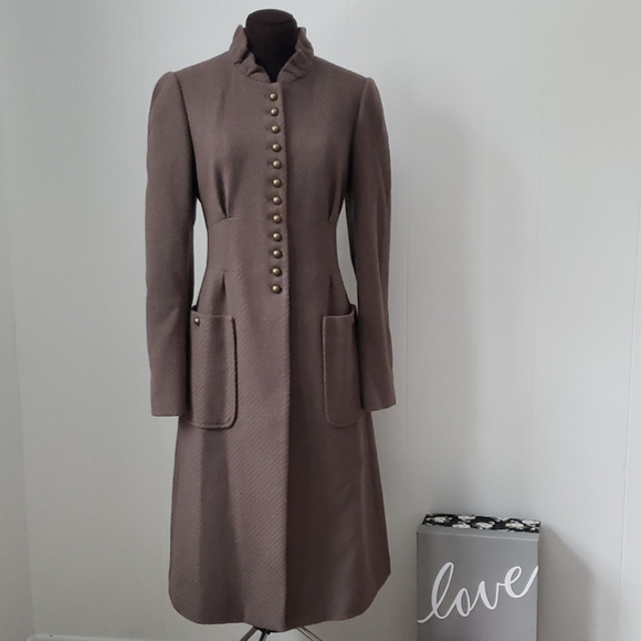 Rebecca Taylor Jackets & Blazers - Rebecca Taylor Coat Taupe Brown Wool